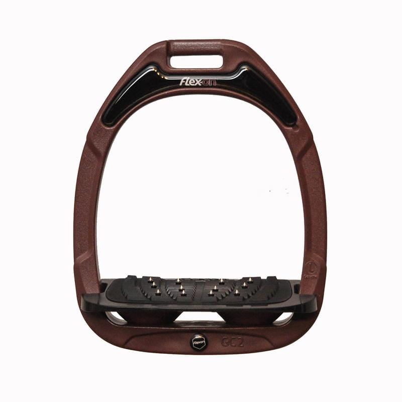 Strzemiona Flex-On Green Composite Burgundy/Black/Black Skośne Kolce - Cavalo